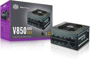 Cooler Master V850 SFX Gold Full Modular, 850W, 80+ Gold Efficiency, ATX Bracket Included, Quiet FDB Fan, SFX Form Factor, 10 Year Warranty